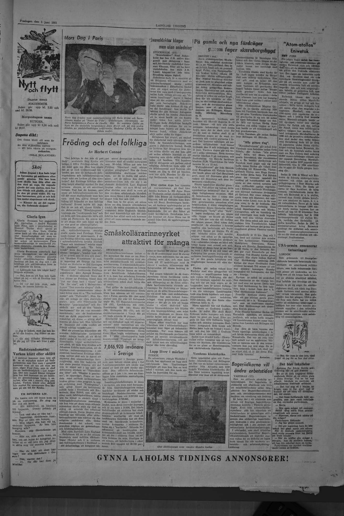 Laholms Tidning Fredag 1 juni 1951, sida 5