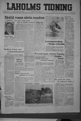 Förstasidan, Torsdag 10 maj 1951