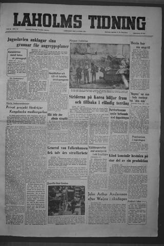 Förstasidan, Lördag 10 mars 1951