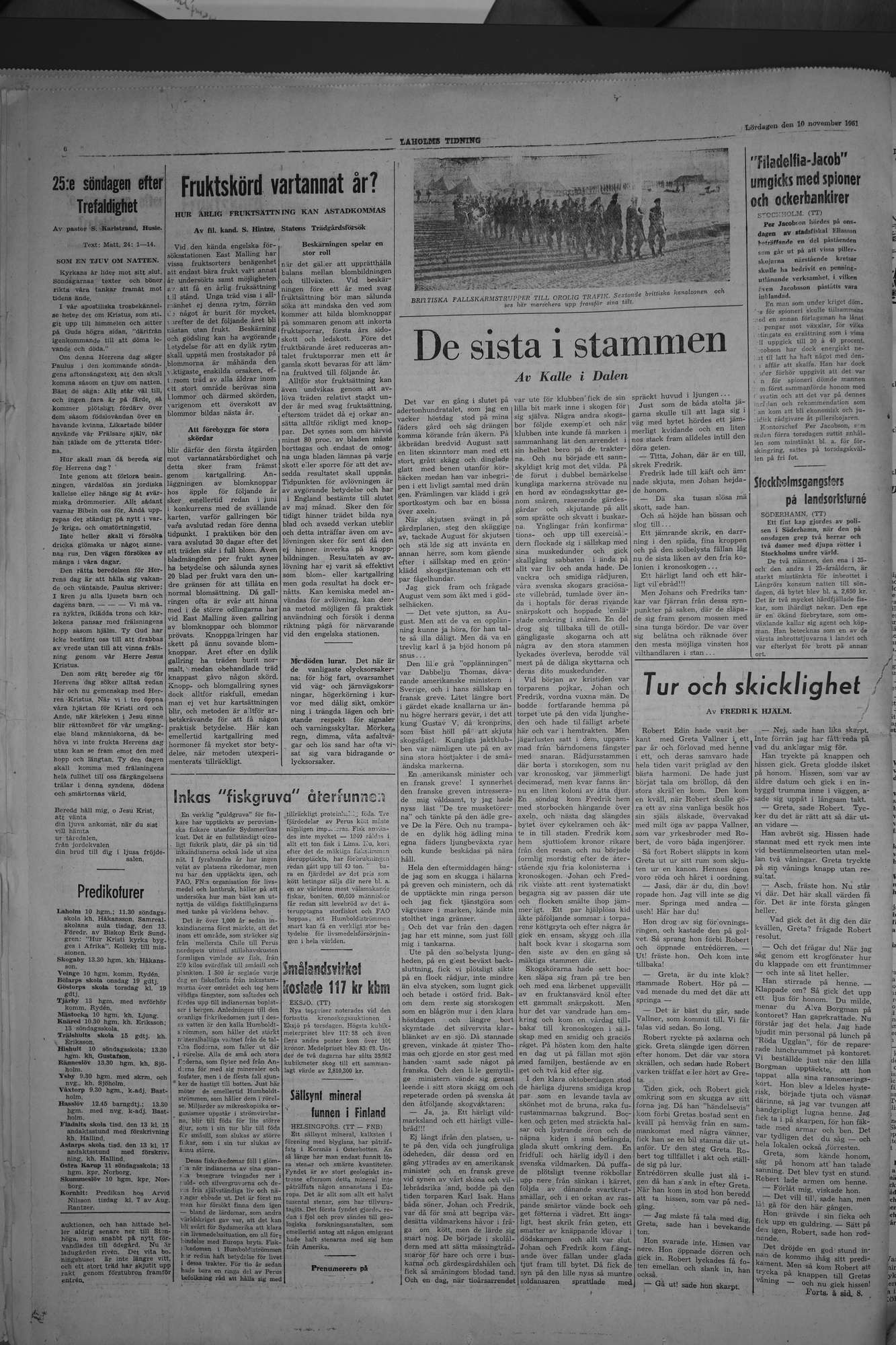 Laholms Tidning Lördag 10 november 1951, sida 6