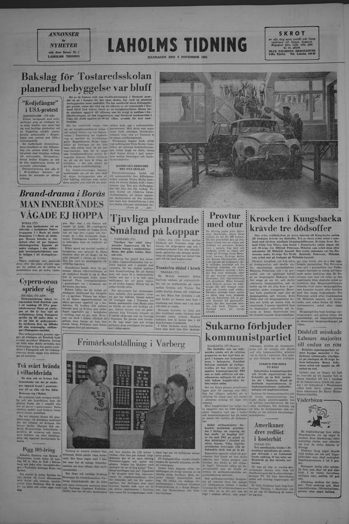 Laholms Tidning Måndag 8 november 1965, sida 8
