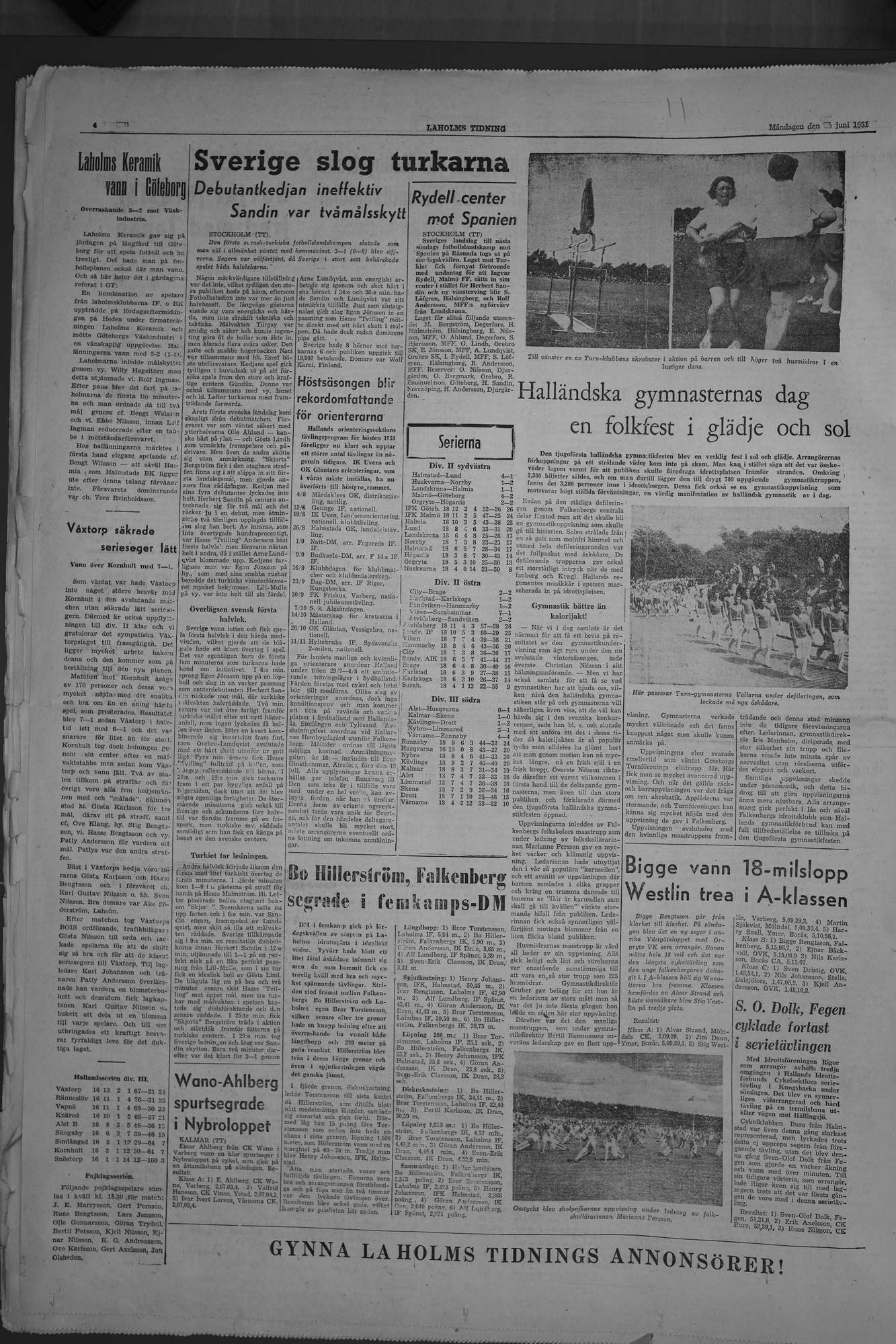 Laholms Tidning Måndag 11 juni 1951, sida 4