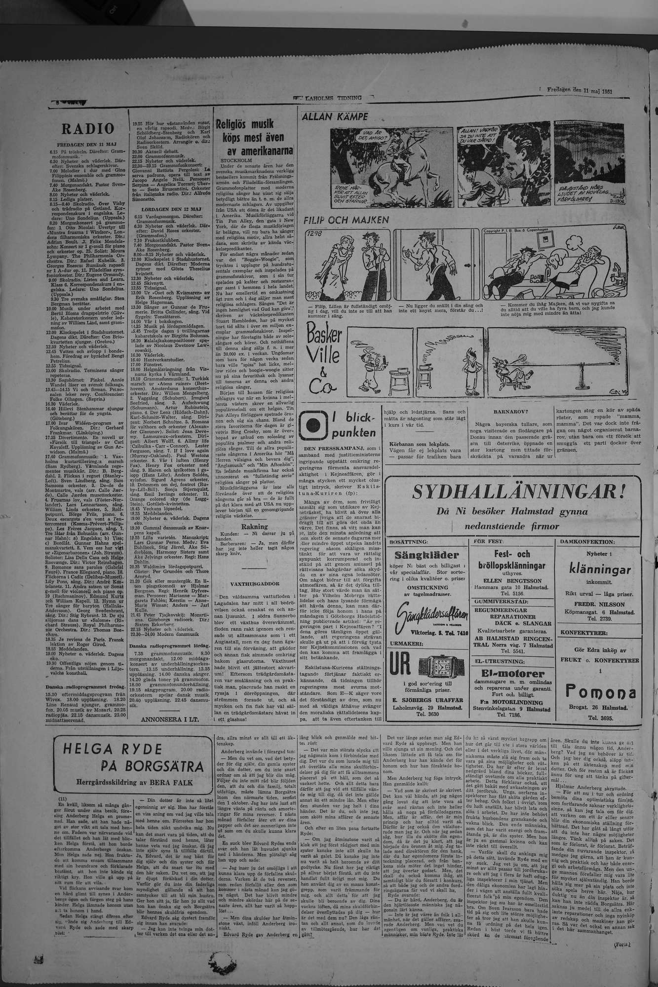 Laholms Tidning Fredag 11 maj 1951, sida 8