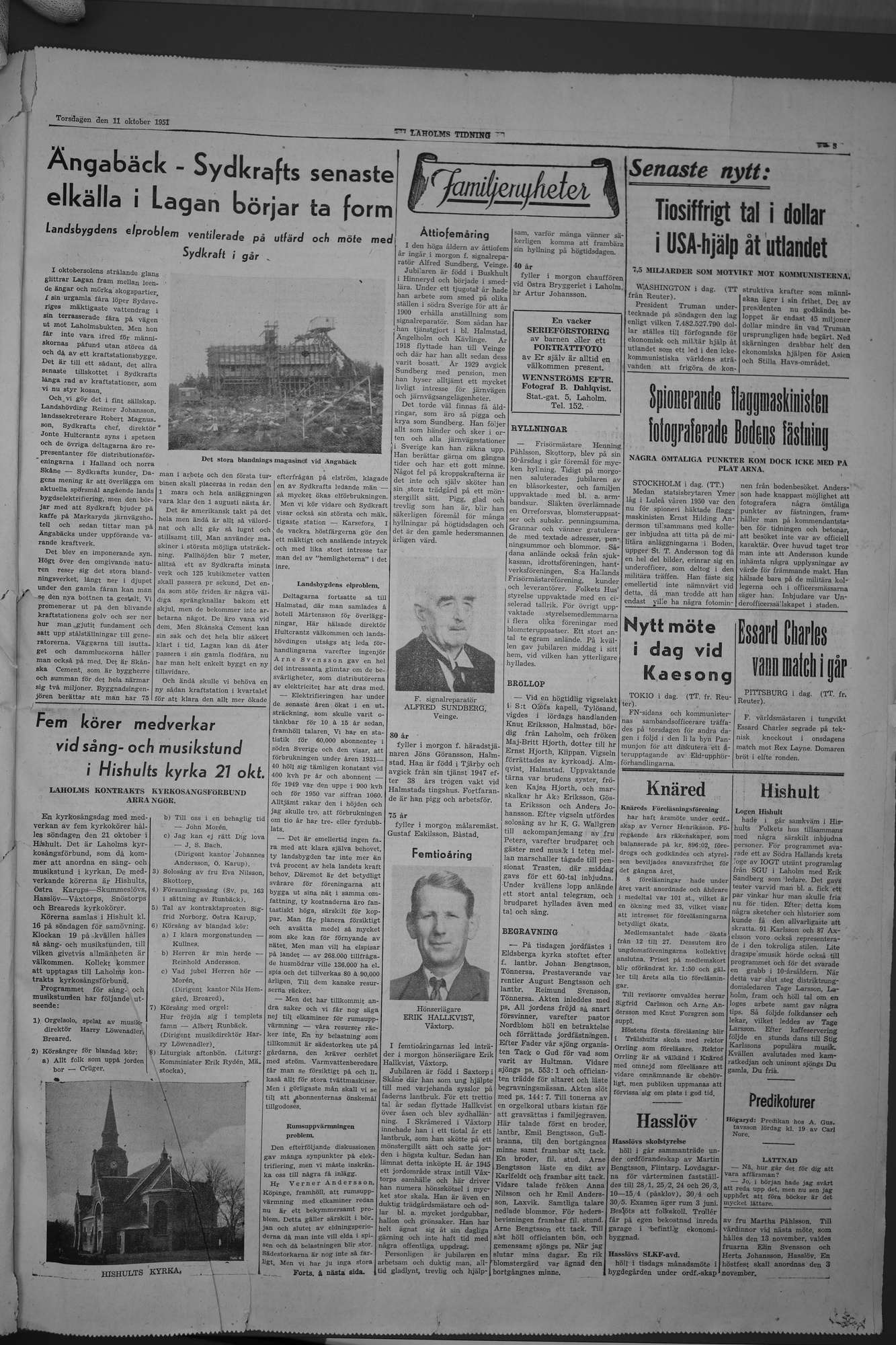 Laholms Tidning Torsdag 11 oktober 1951, sida 3