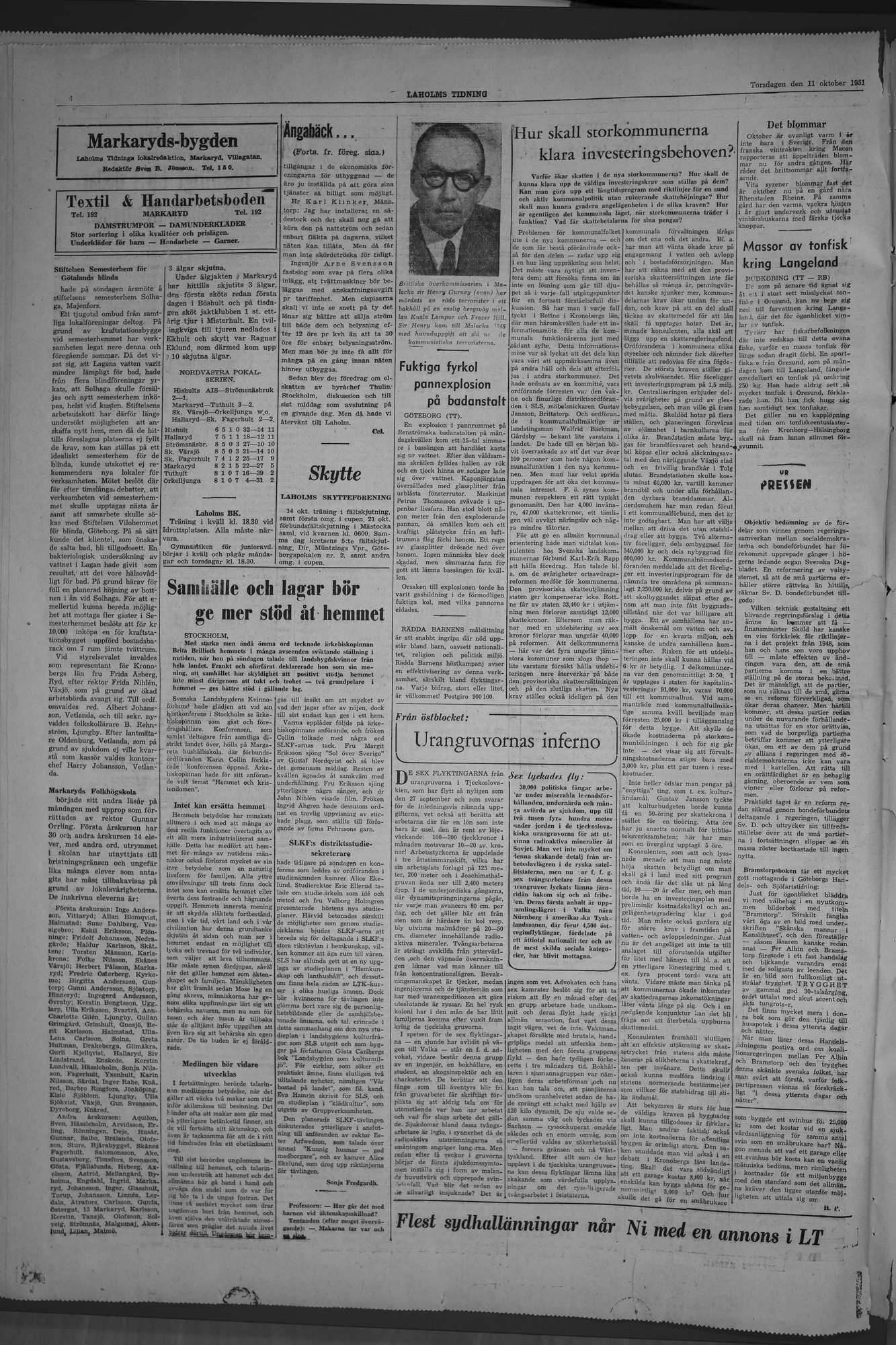 Laholms Tidning Torsdag 11 oktober 1951, sida 4