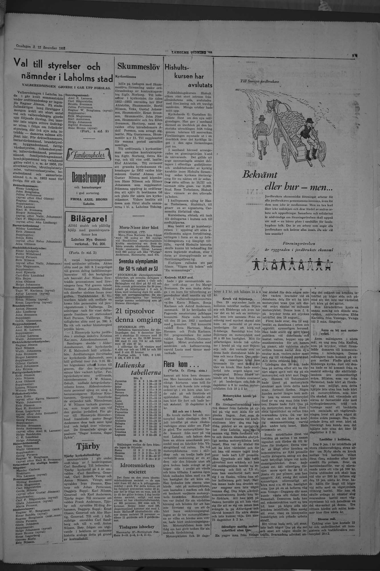 Laholms Tidning Onsdag 12 december 1951, sida 5