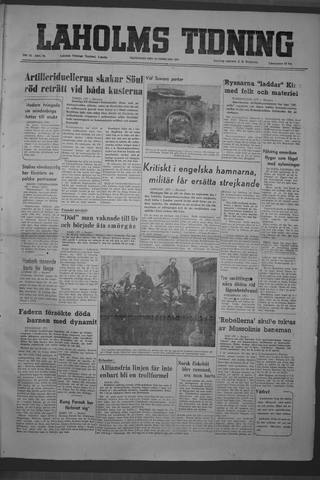 Förstasidan, Måndag 12 februari 1951
