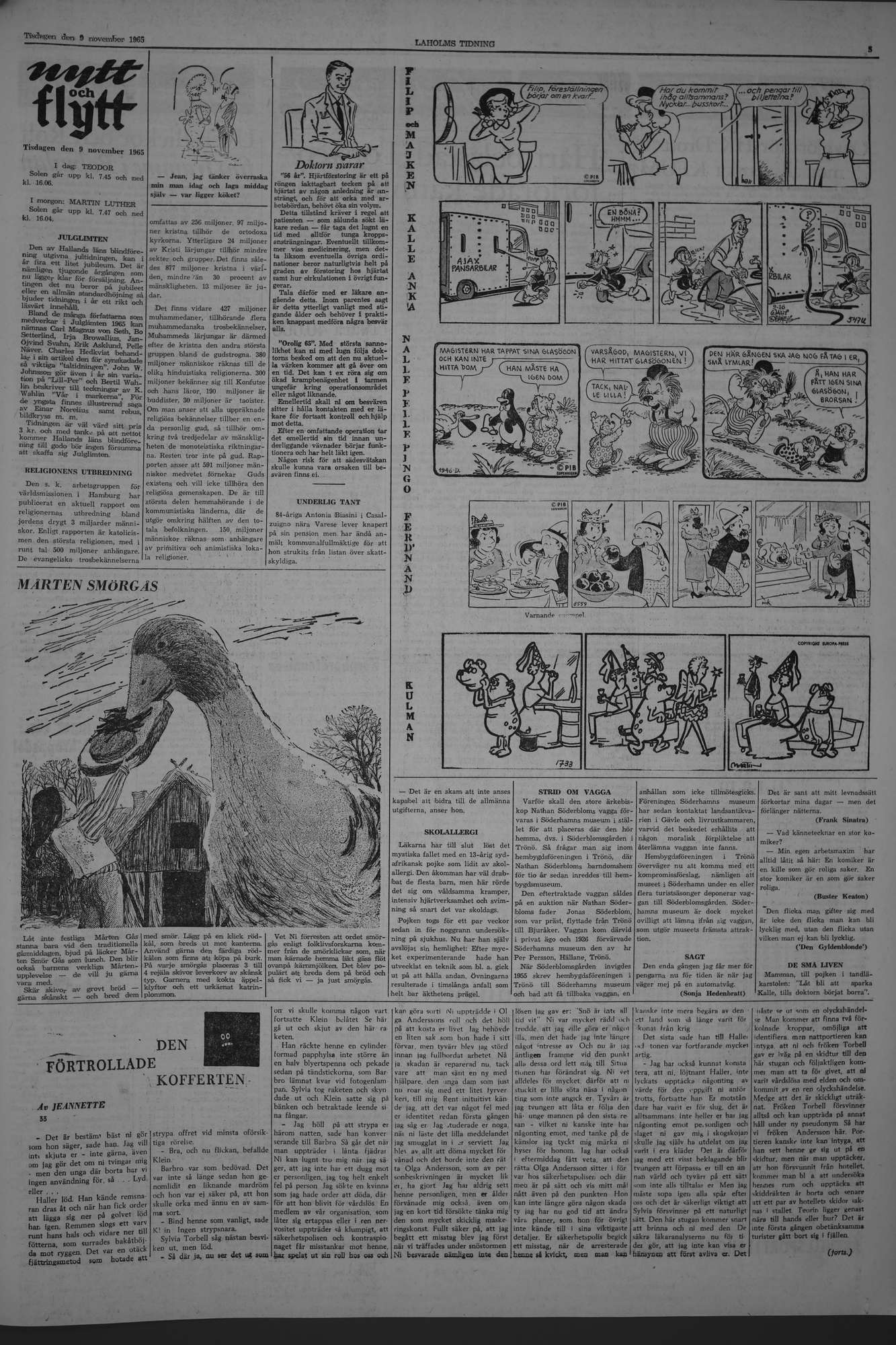 Laholms Tidning Tisdag 9 november 1965, sida 5