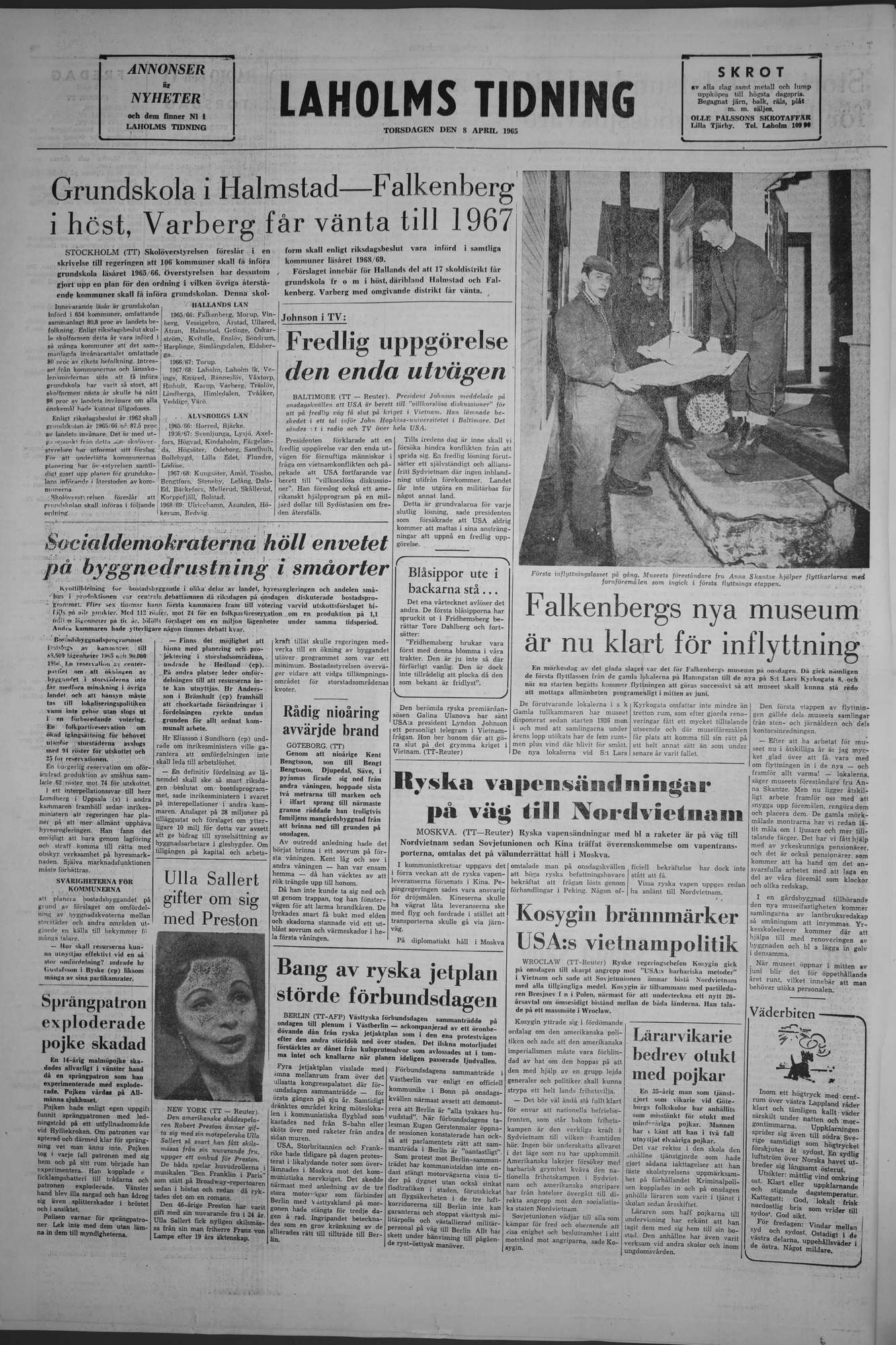 Laholms Tidning Torsdag 8 april 1965, sida 8