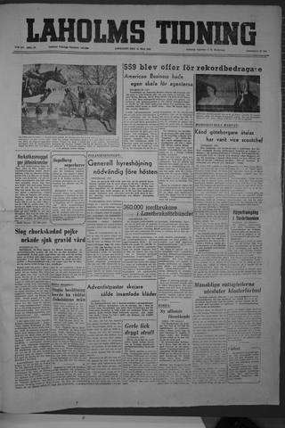 Förstasidan, Lördag 12 maj 1951