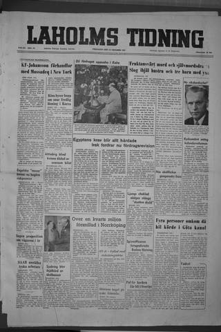 Förstasidan, Fredag 12 oktober 1951