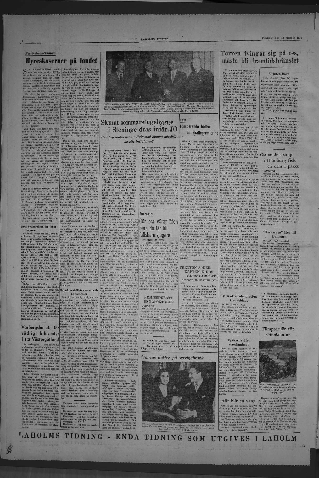Laholms Tidning Fredag 12 oktober 1951, sida 6