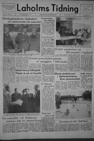 Förstasidan, Måndag 20 september 1965