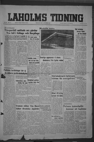 Förstasidan, Fredag 14 december 1951