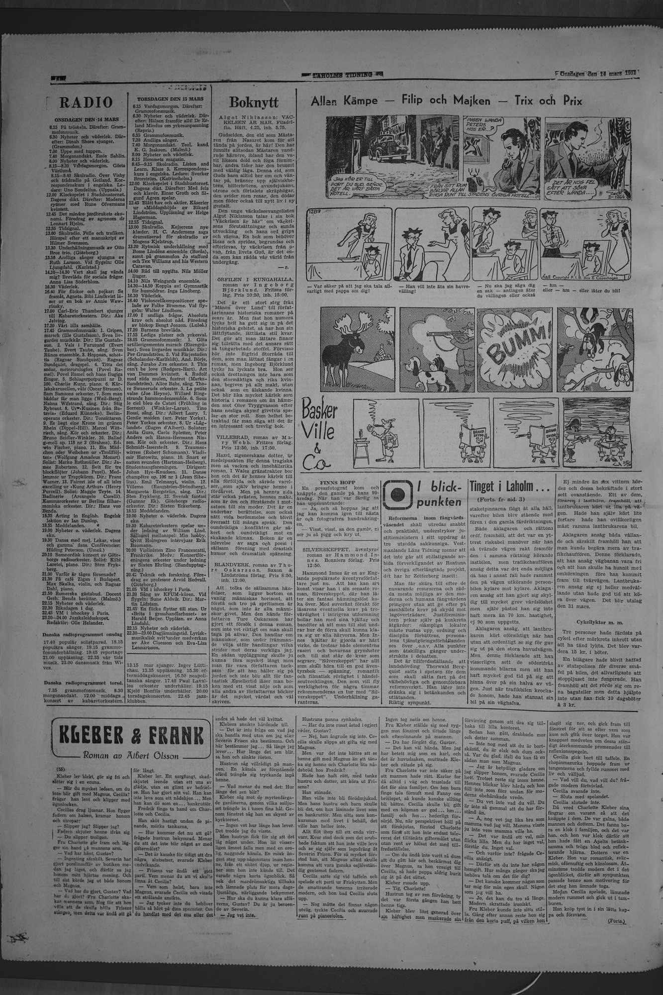 Laholms Tidning Onsdag 14 mars 1951, sida 6