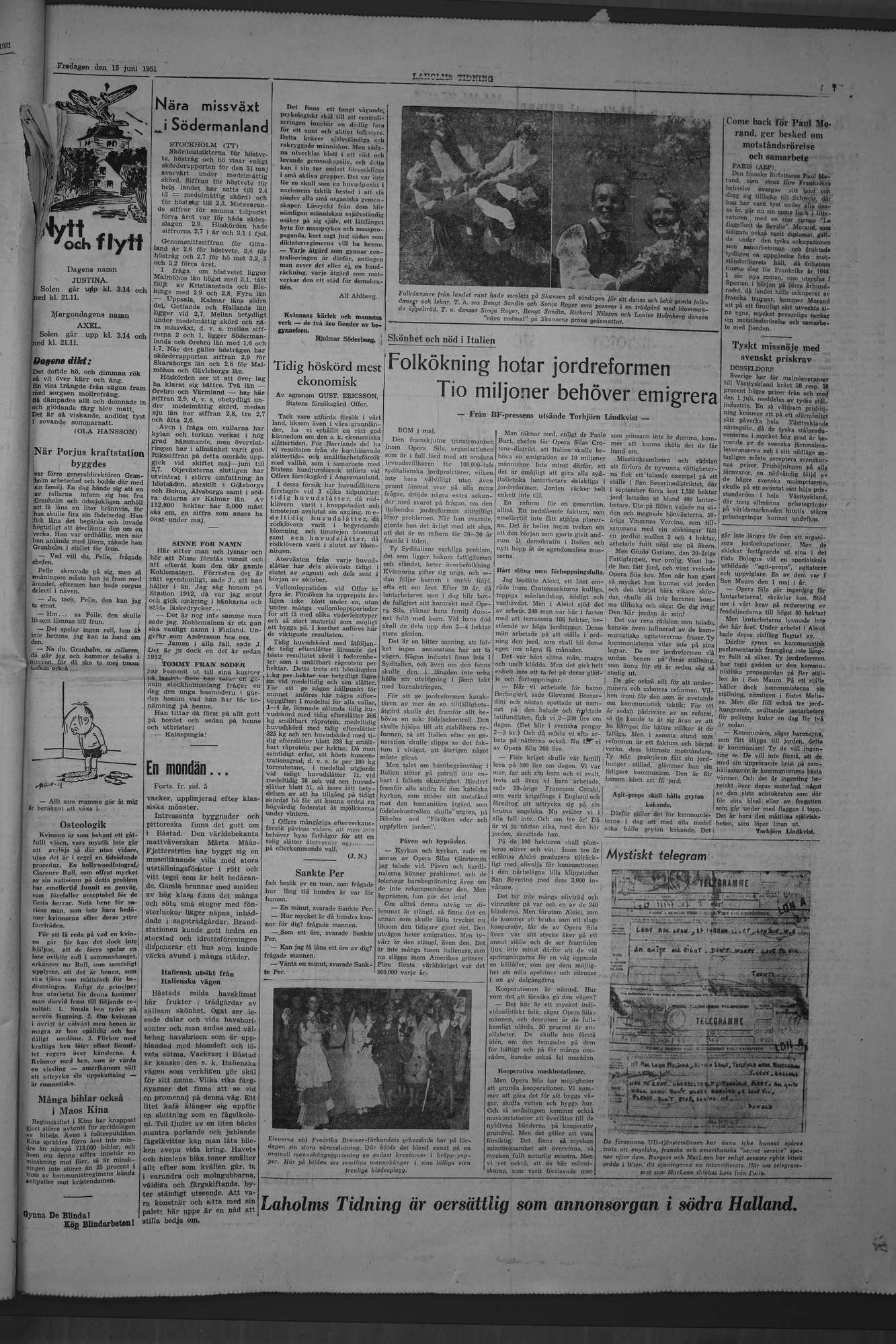 Laholms Tidning Fredag 15 juni 1951, sida 7