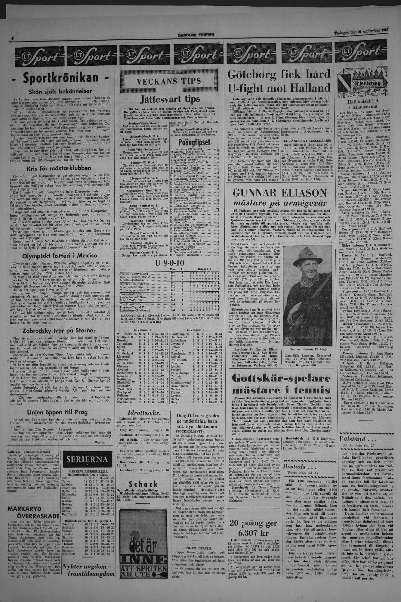 Laholms Tidning Tisdag 21 september 1965, sida 6