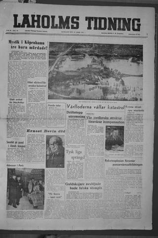 Förstasidan, Måndag 16 april 1951