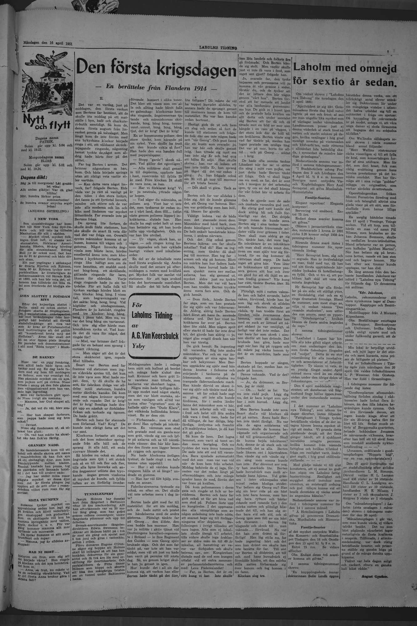 Laholms Tidning Måndag 16 april 1951, sida 7