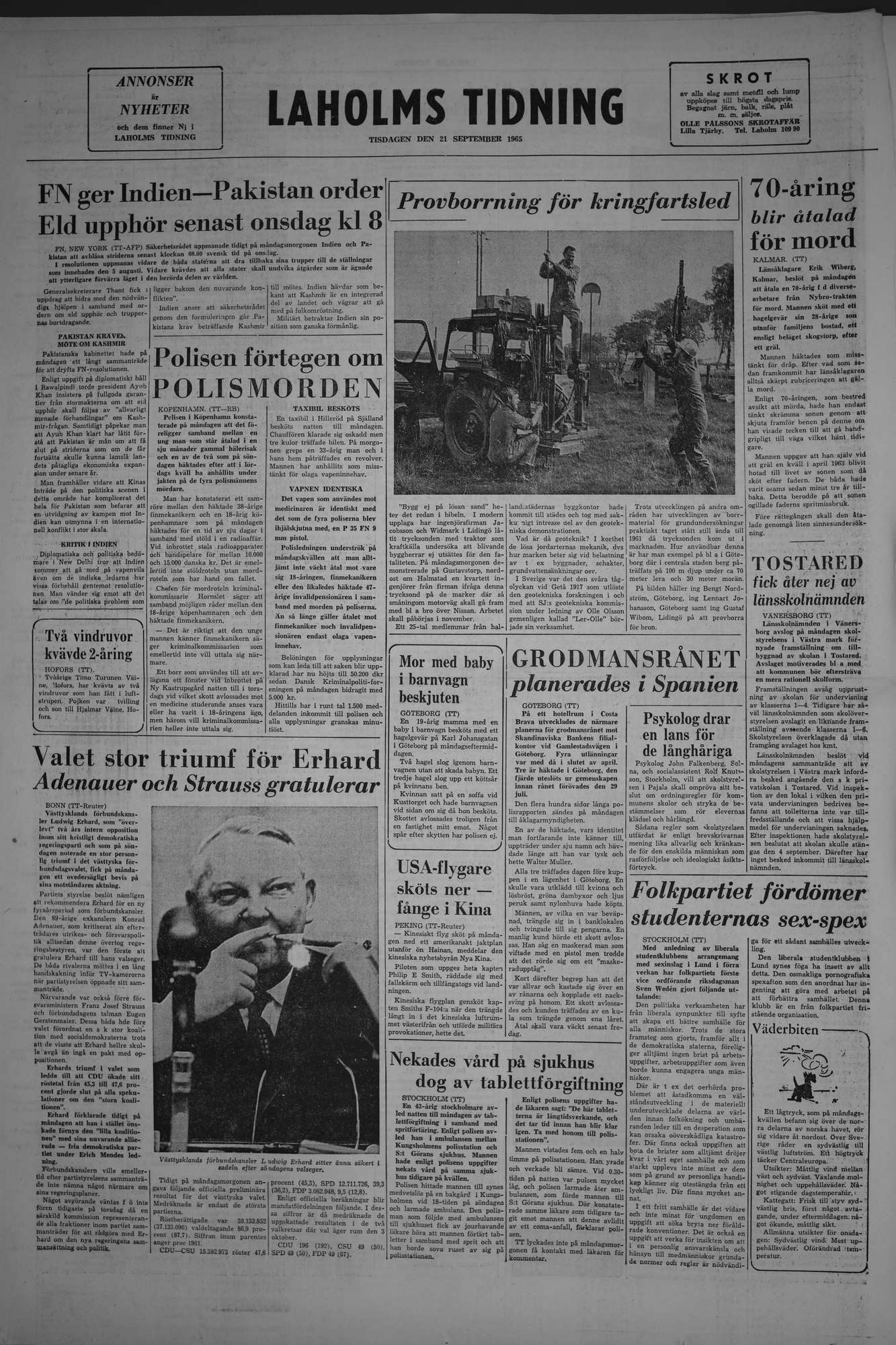 Laholms Tidning Tisdag 21 september 1965, sida 8