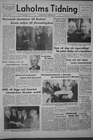 Förstasidan, Onsdag 22 september 1965