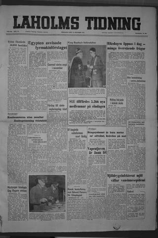 Förstasidan, Tisdag 16 oktober 1951