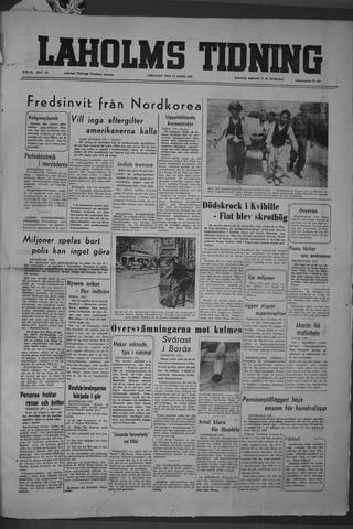 Förstasidan, Tisdag 17 april 1951