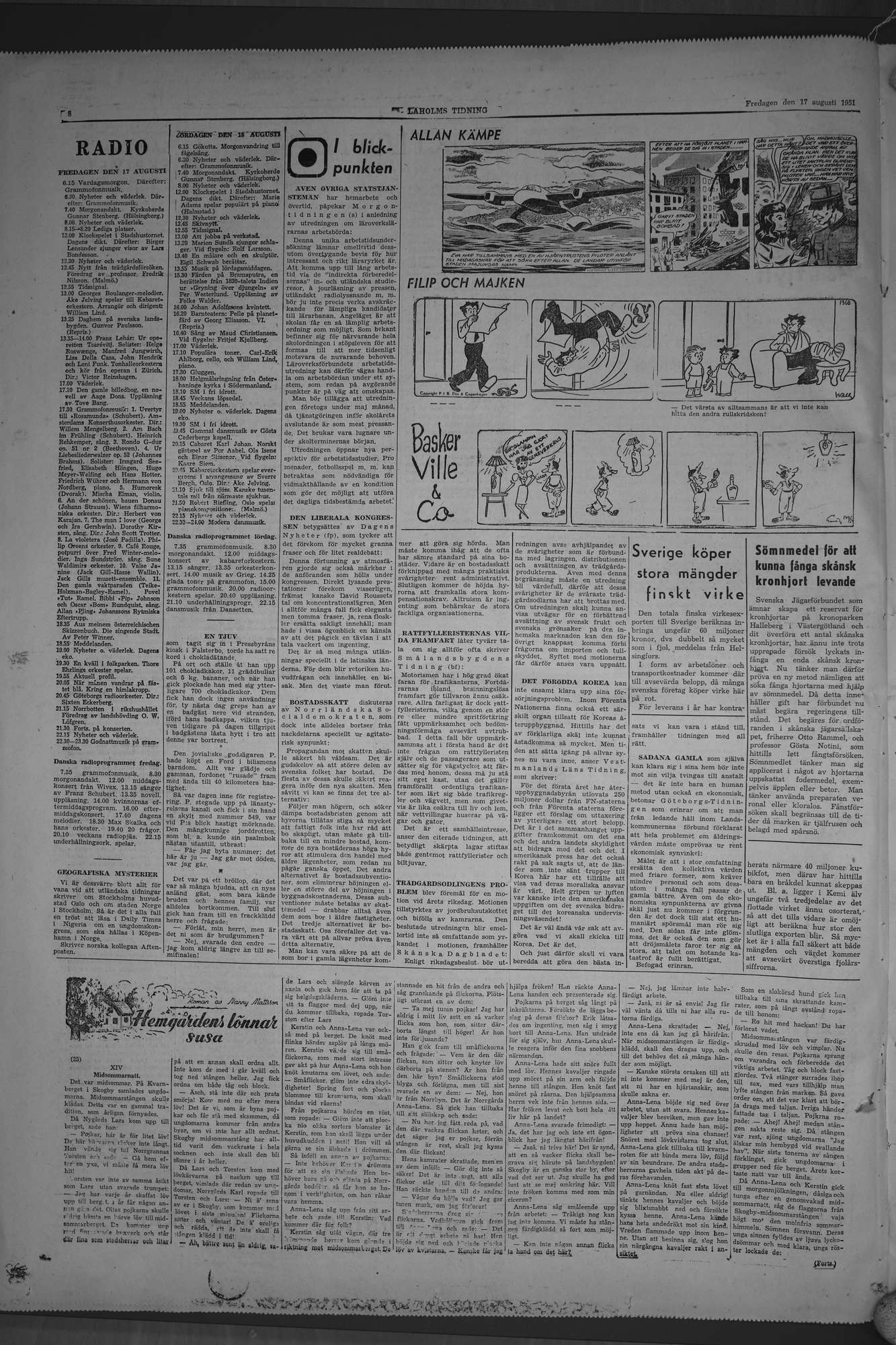 Laholms Tidning Fredag 17 augusti 1951, sida 8