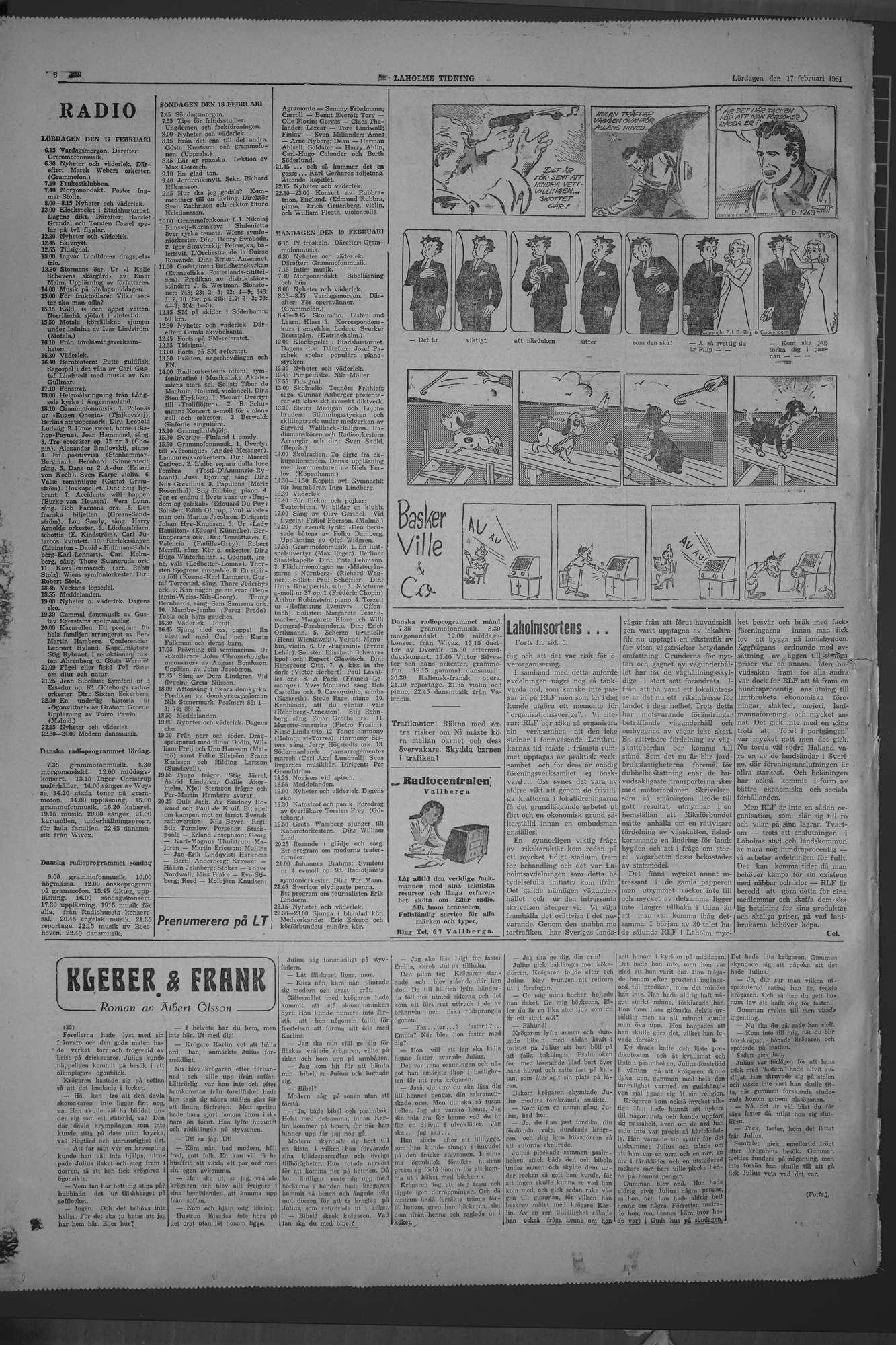 Laholms Tidning Lördag 17 februari 1951, sida 8