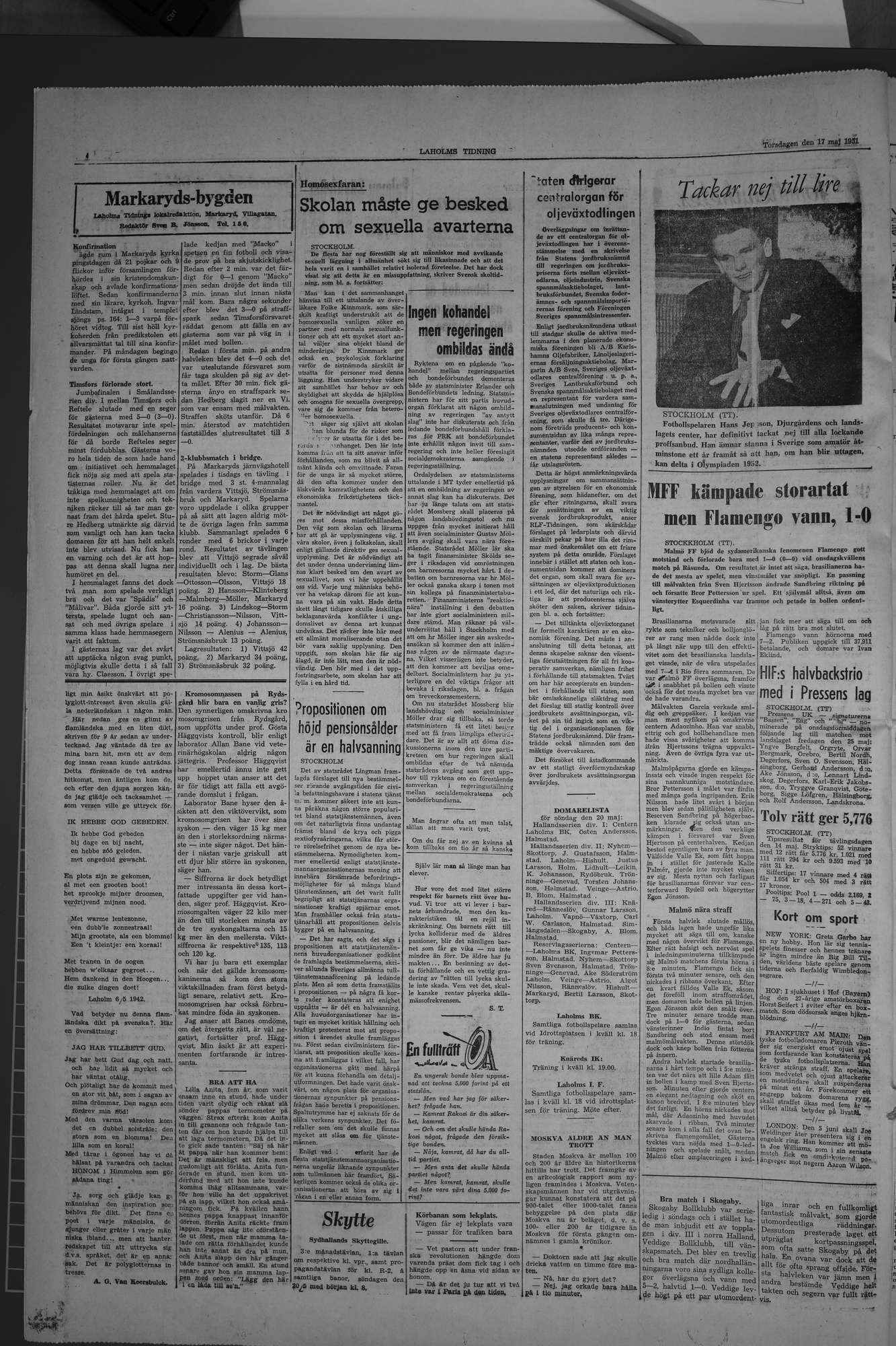 Laholms Tidning Torsdag 17 maj 1951, sida 4
