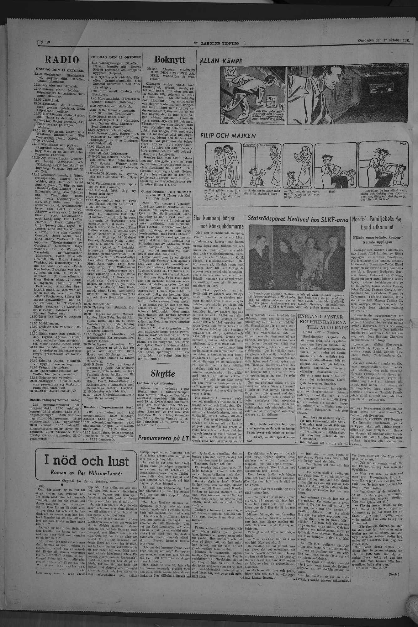 Laholms Tidning Onsdag 17 oktober 1951, sida 6