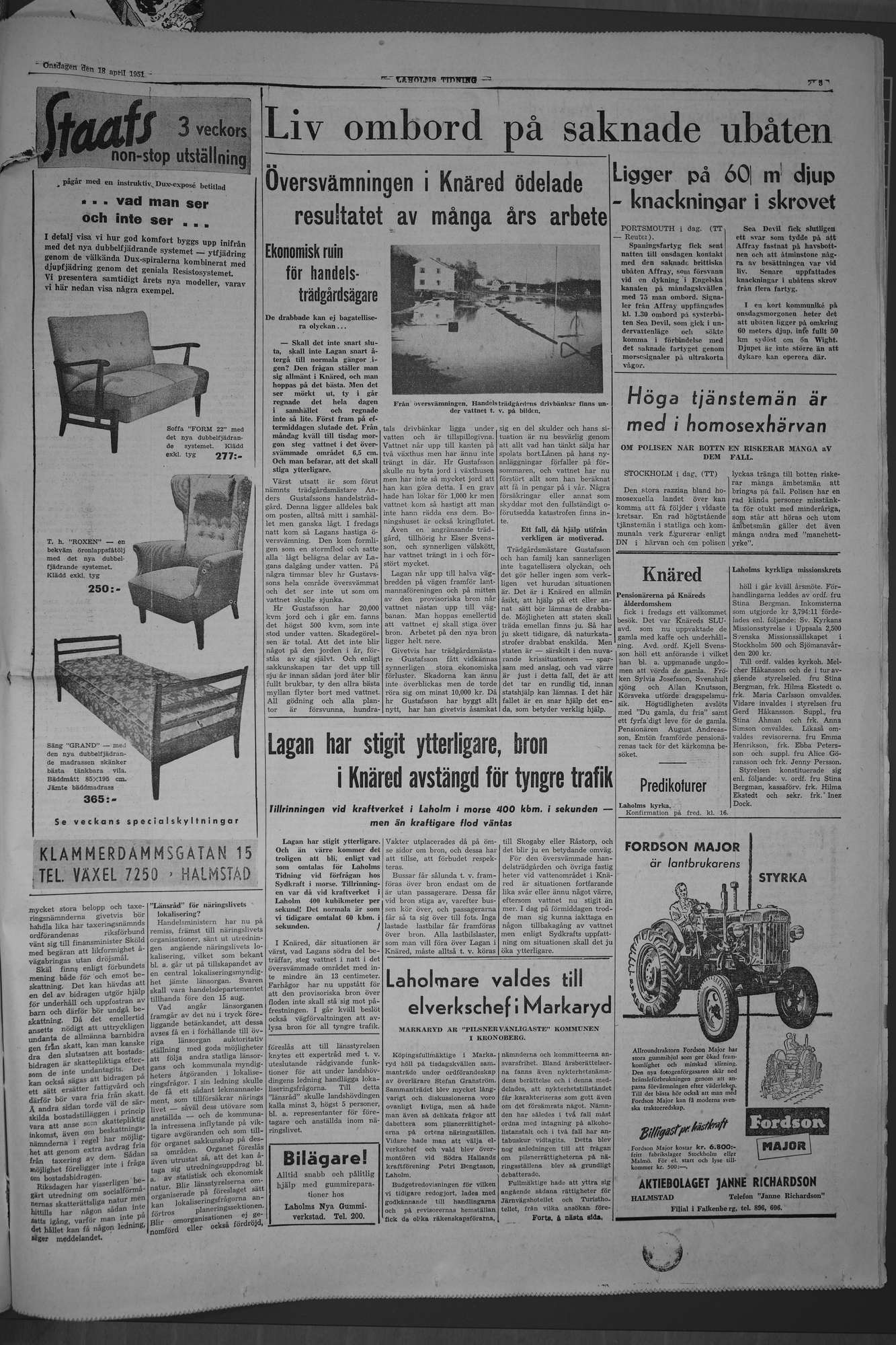 Laholms Tidning Onsdag 18 april 1951, sida 3