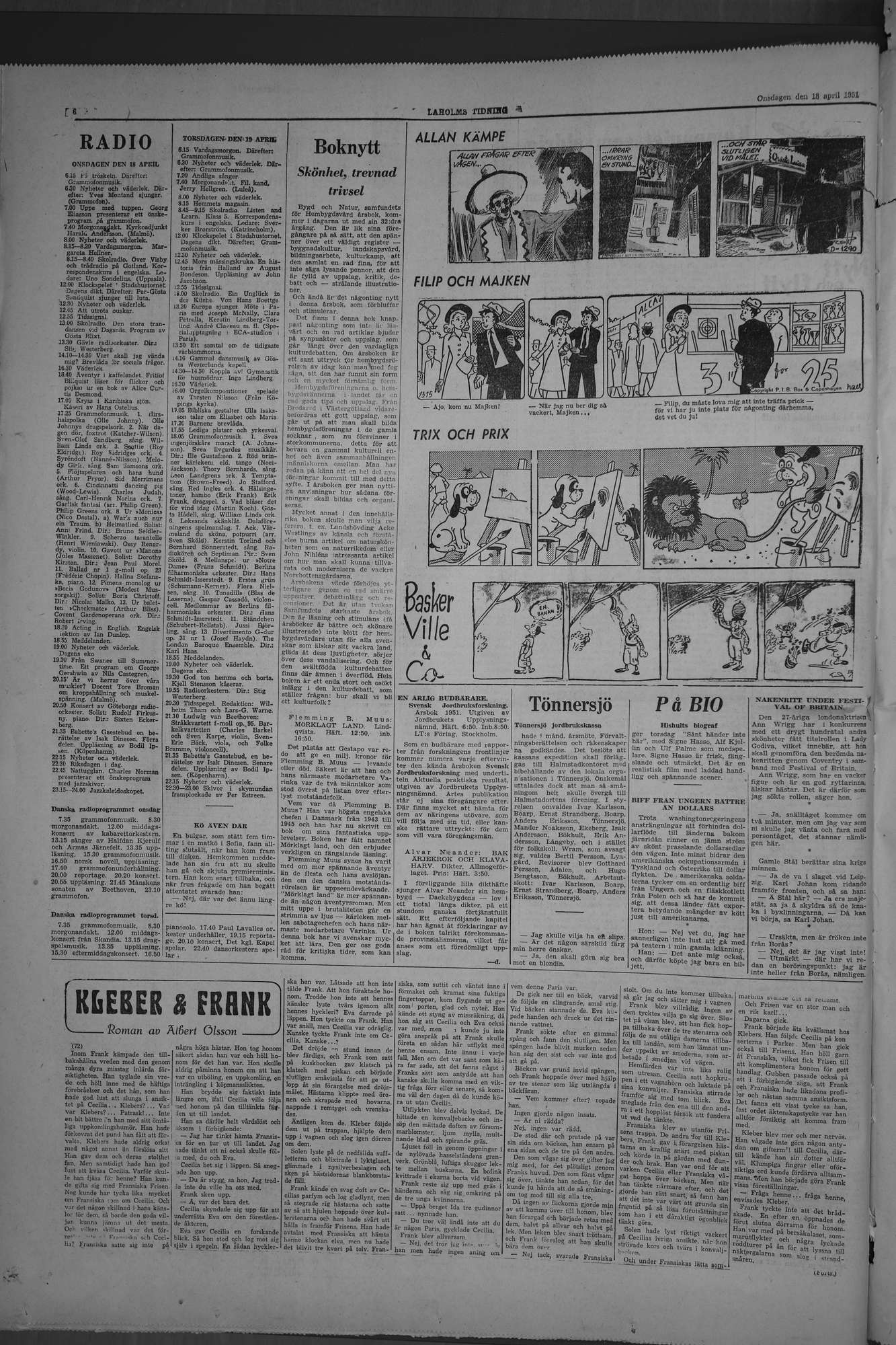 Laholms Tidning Onsdag 18 april 1951, sida 6