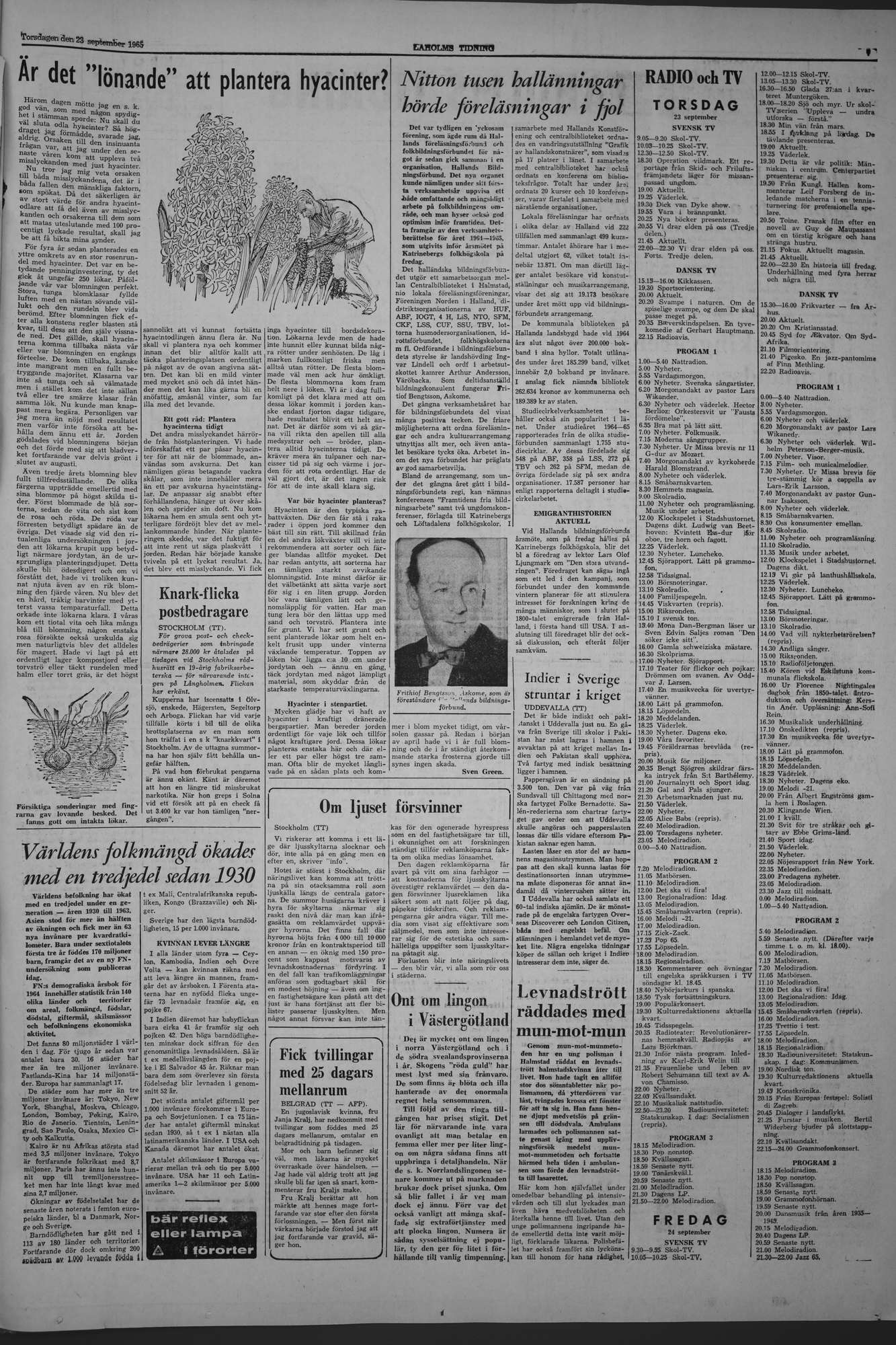 Laholms Tidning Torsdag 23 september 1965, sida 7