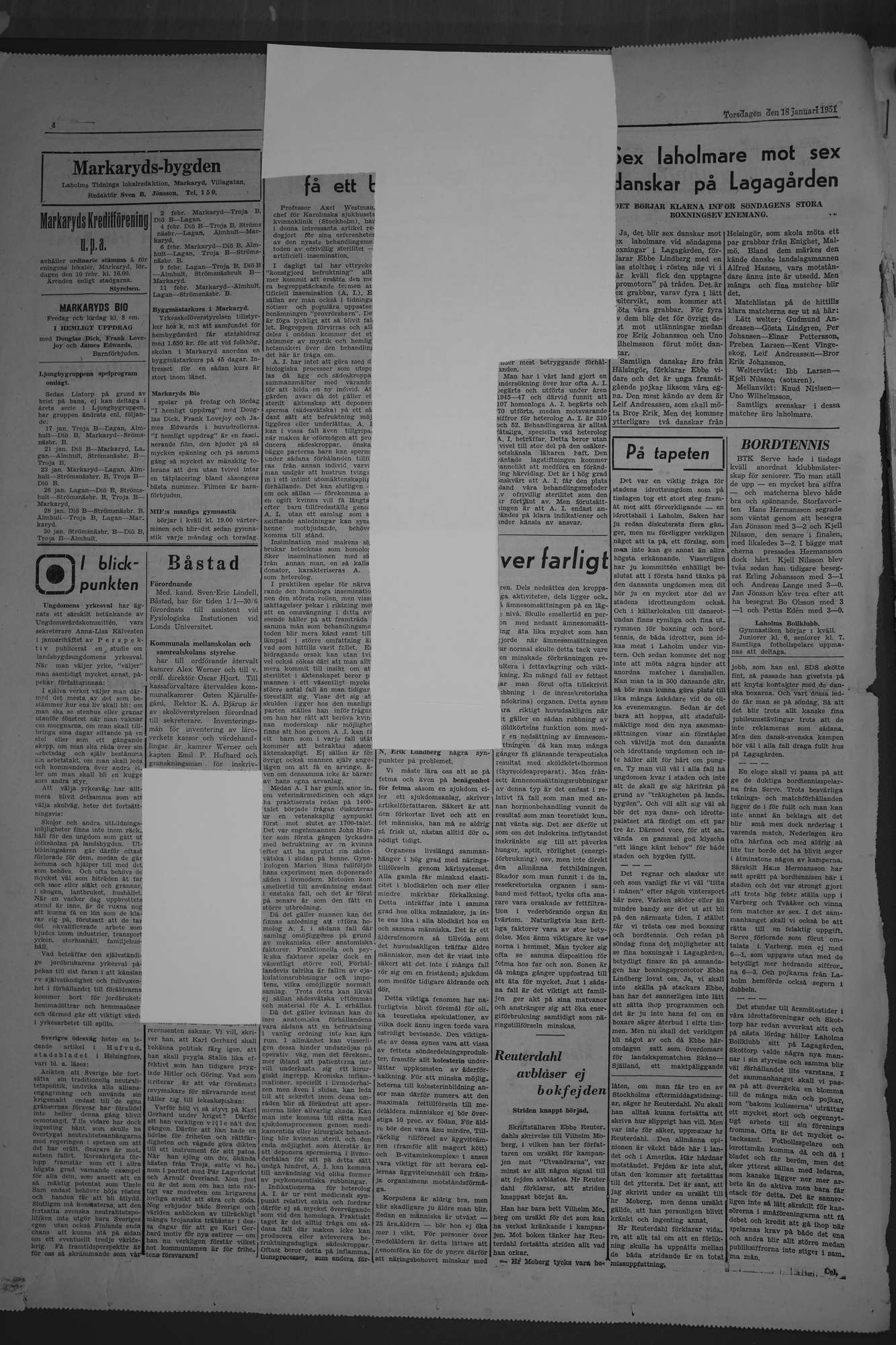 Laholms Tidning Torsdag 18 januari 1951, sida 4