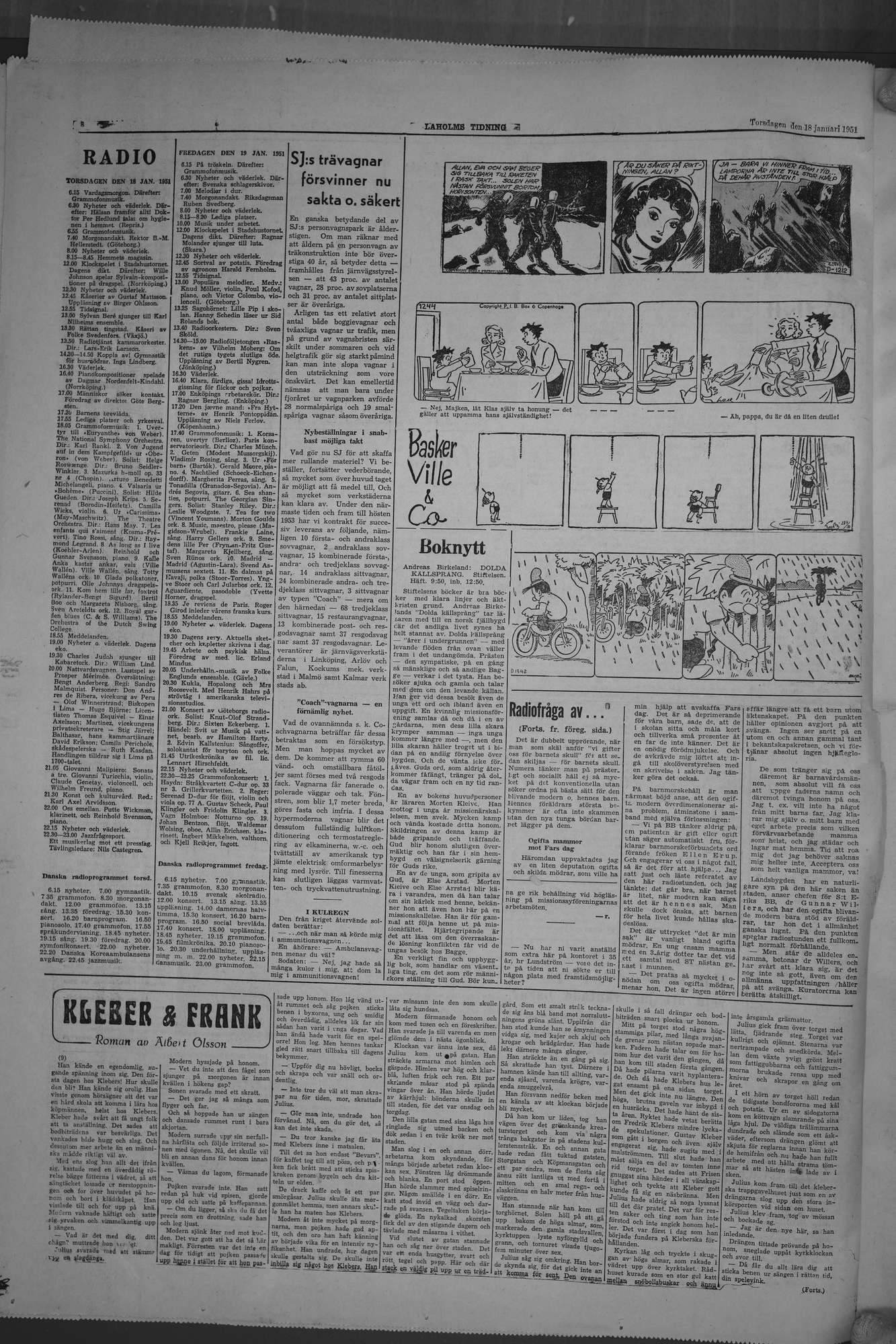 Laholms Tidning Torsdag 18 januari 1951, sida 8