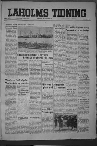 Förstasidan, Torsdag 18 oktober 1951
