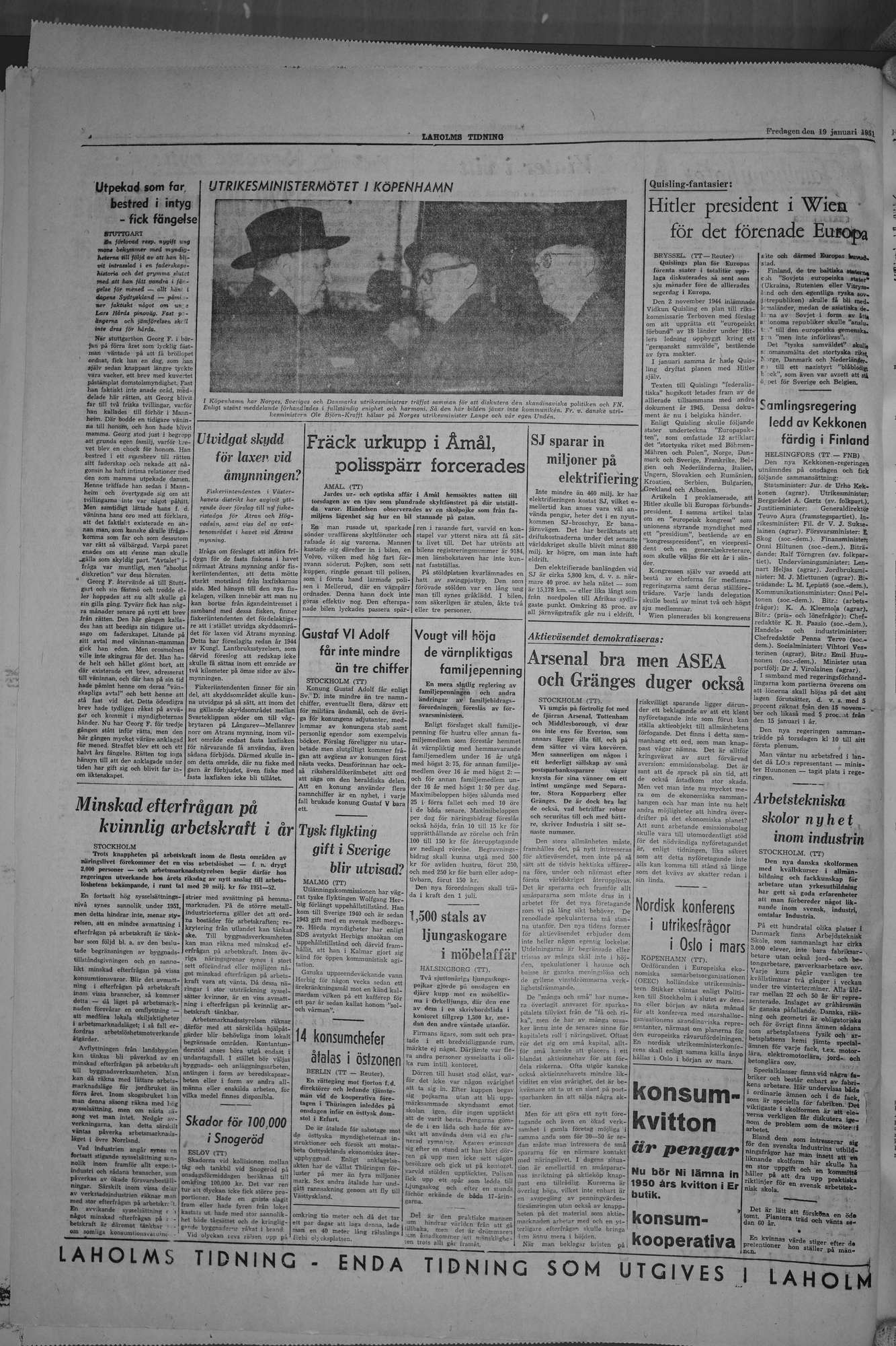 Laholms Tidning Fredag 19 januari 1951, sida 4