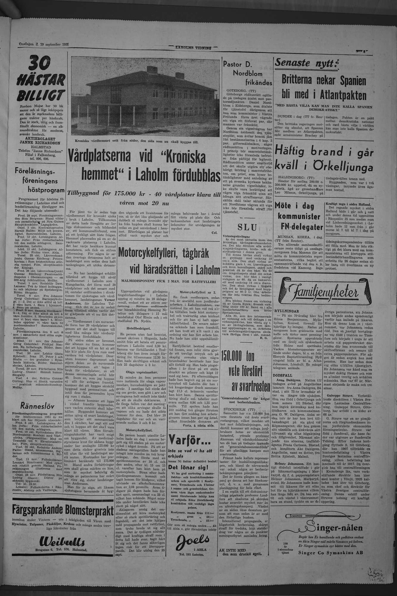 Laholms Tidning Onsdag 19 september 1951, sida 3