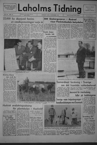Förstasidan, Lördag 25 september 1965