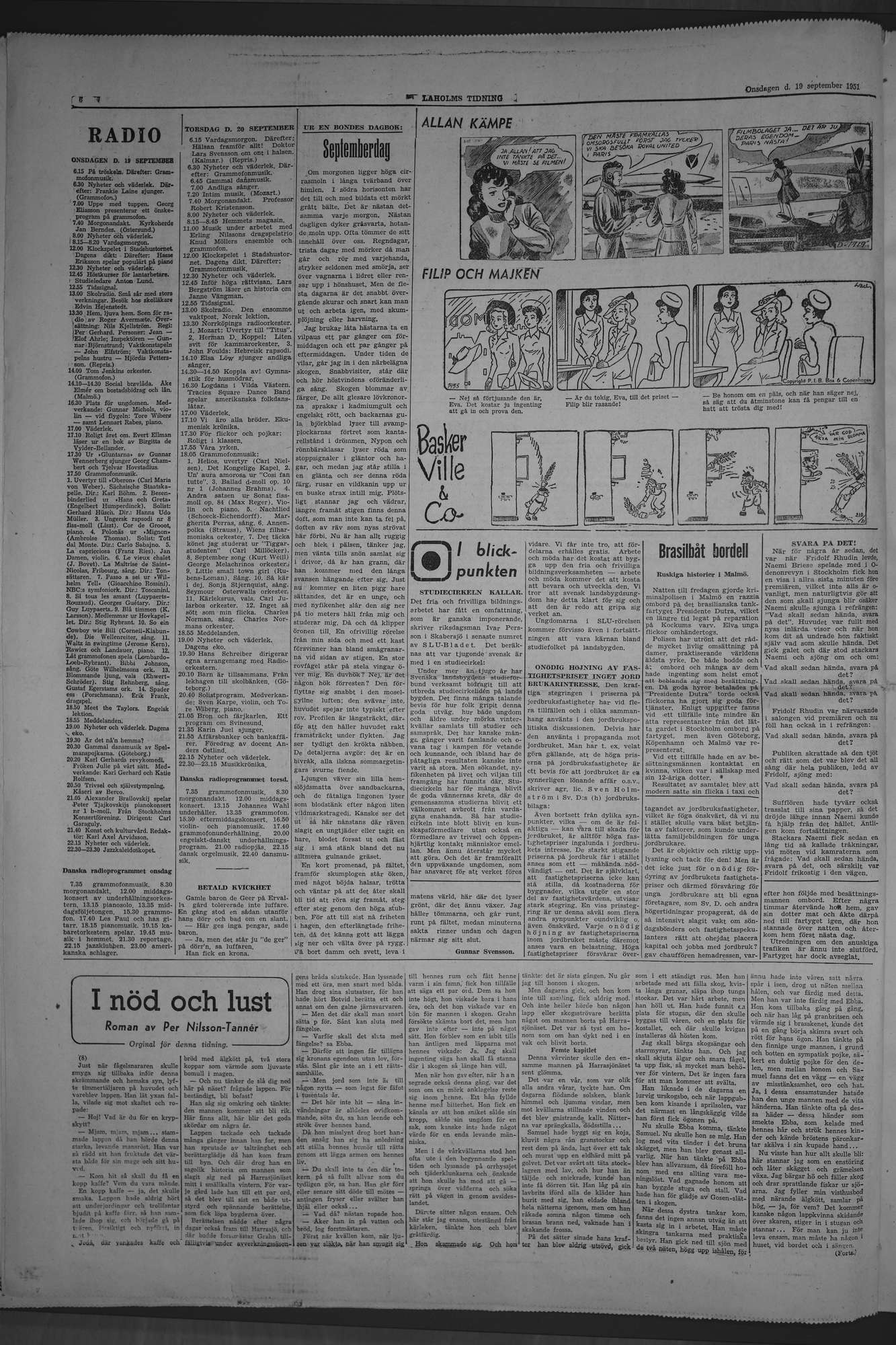 Laholms Tidning Onsdag 19 september 1951, sida 6