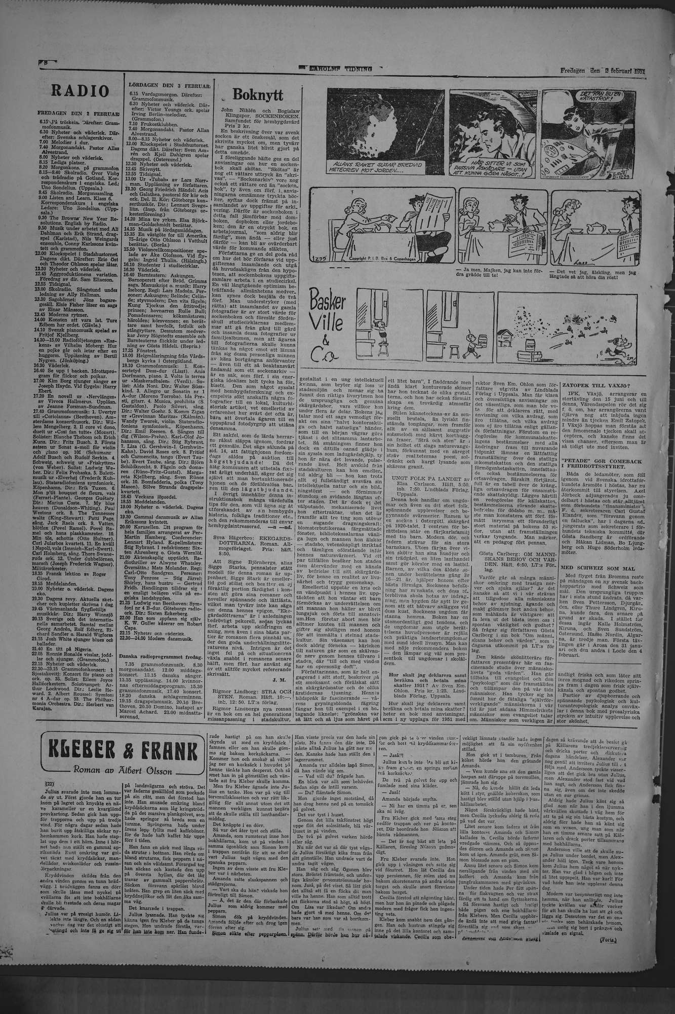 Laholms Tidning Fredag 2 februari 1951, sida 8