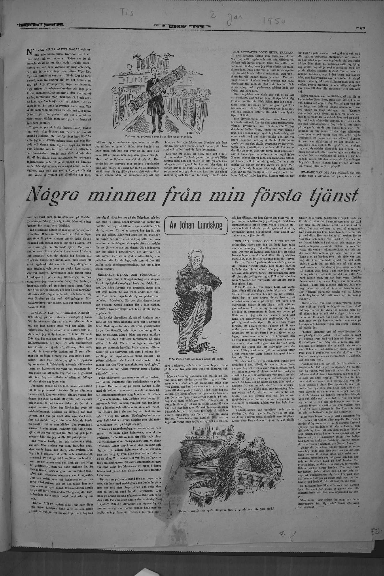Laholms Tidning Tisdag 2 januari 1951, sida 5