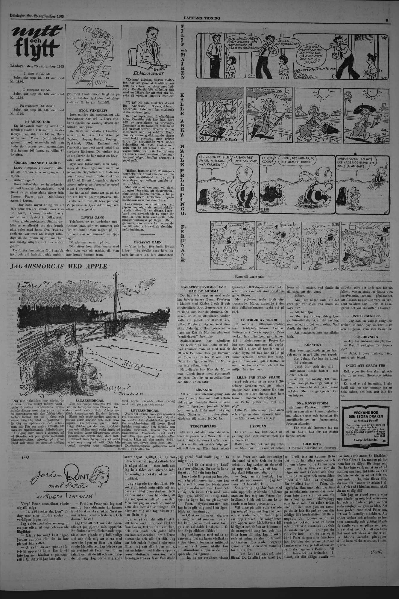 Laholms Tidning Lördag 25 september 1965, sida 5