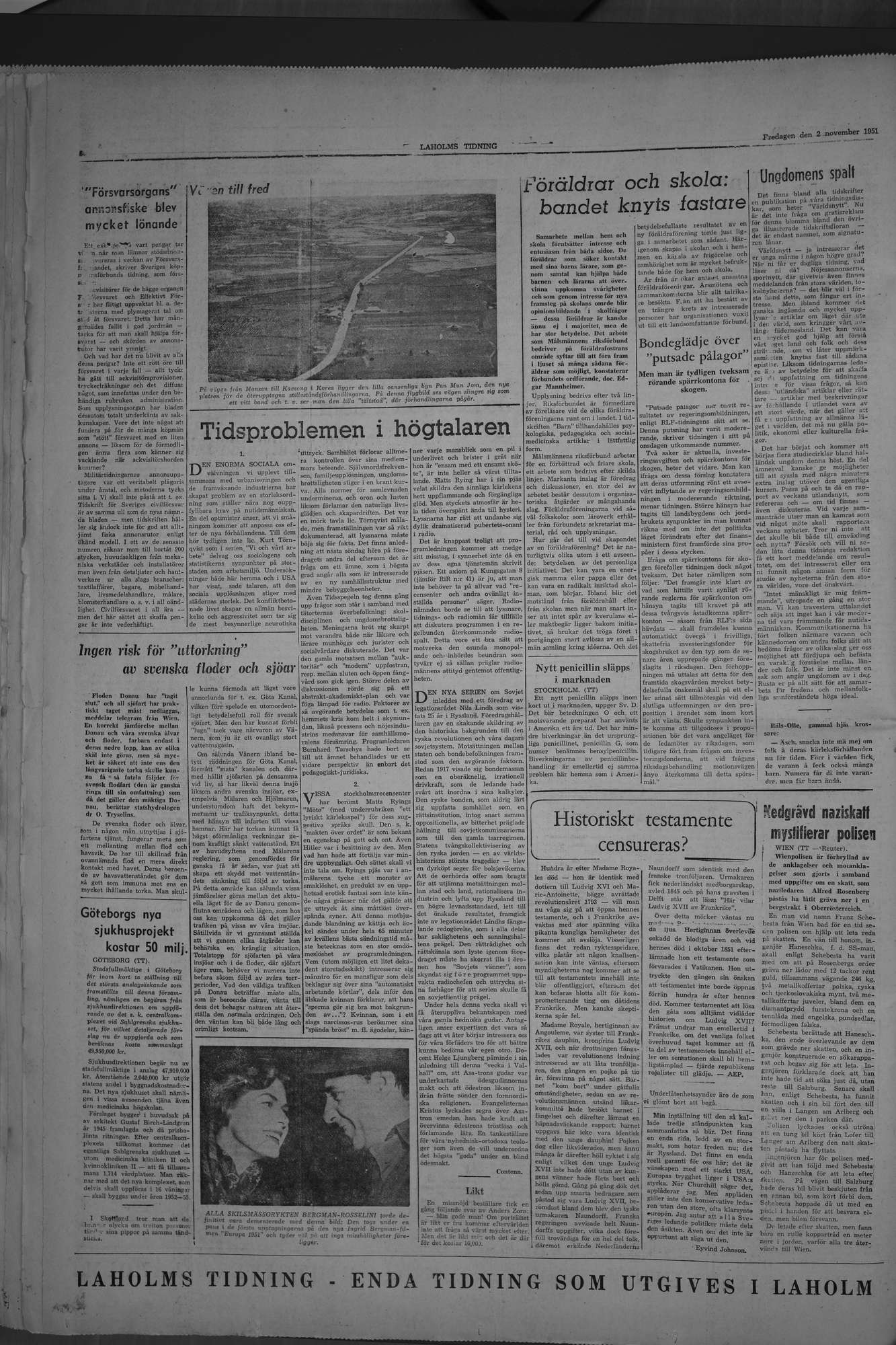 Laholms Tidning Fredag 2 november 1951, sida 6