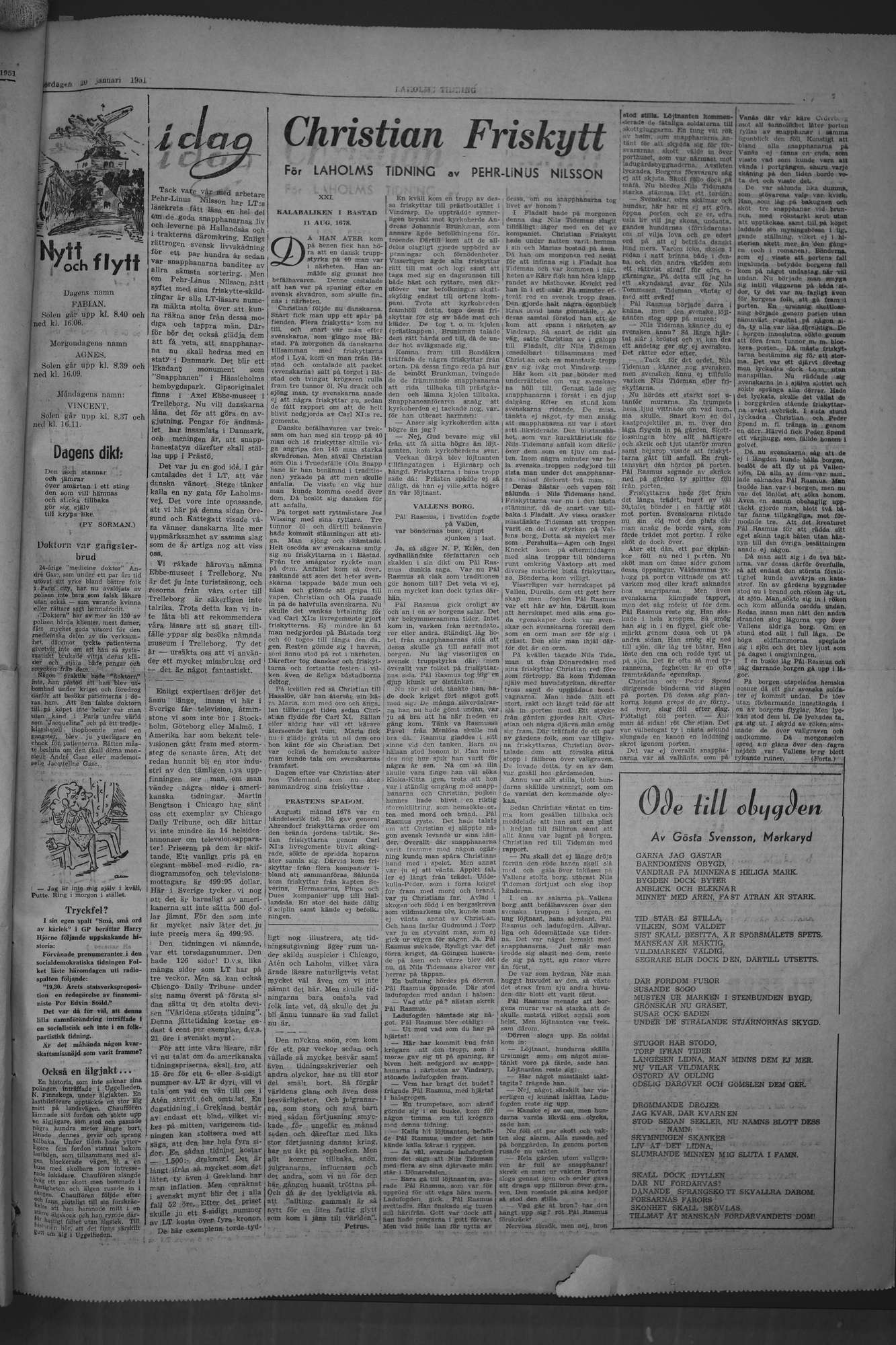 Laholms Tidning Lördag 20 januari 1951, sida 7