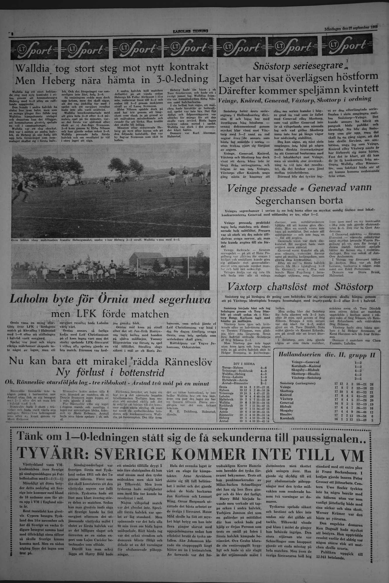 Laholms Tidning Måndag 27 september 1965, sida 6