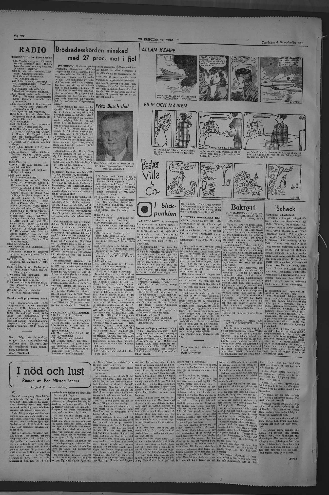 Laholms Tidning Torsdag 20 september 1951, sida 6