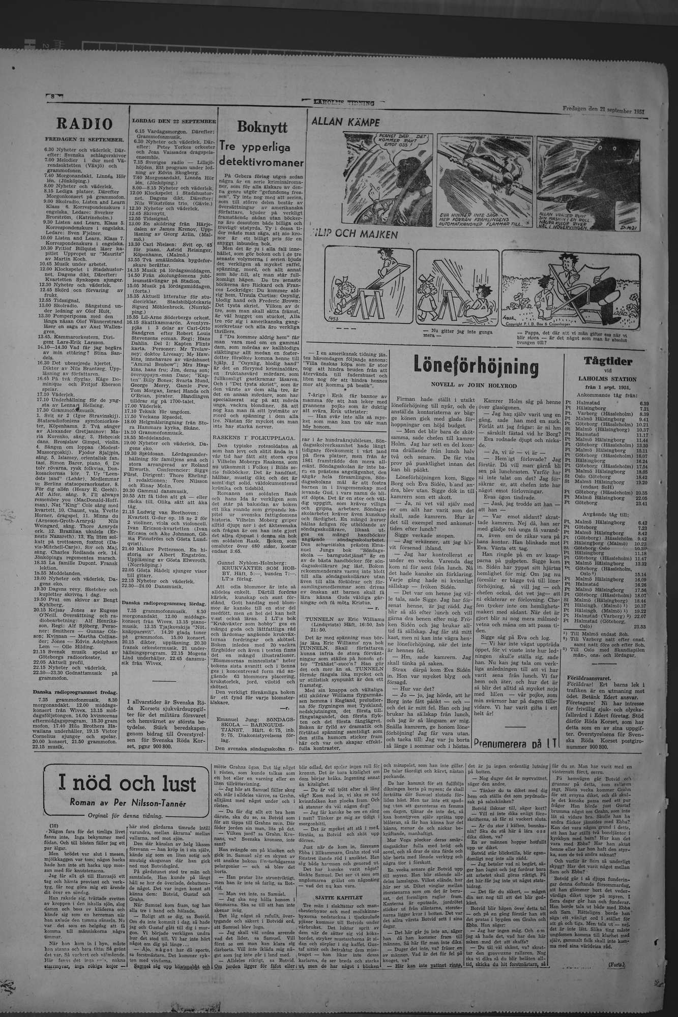 Laholms Tidning Fredag 21 september 1951, sida 8