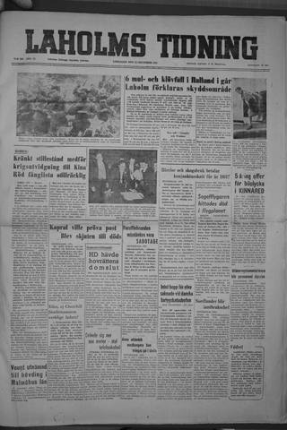Förstasidan, Lördag 22 december 1951